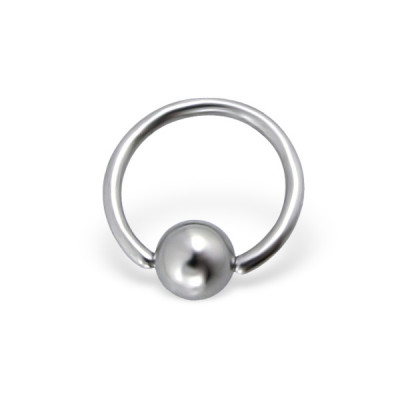 Big Black Ball Body Jewelry Labret and Barbell