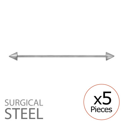 Pack of 5 High Polish Surgical Steel Scaffolding Barbell