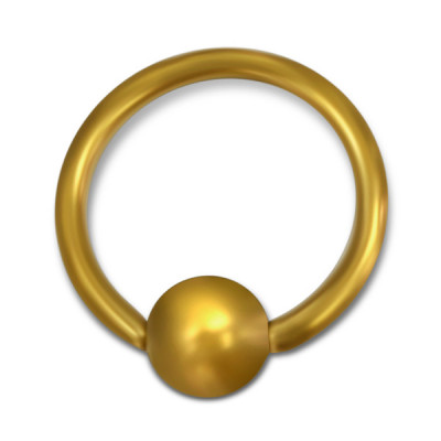 Gold Surgical Steel Continuous Rings