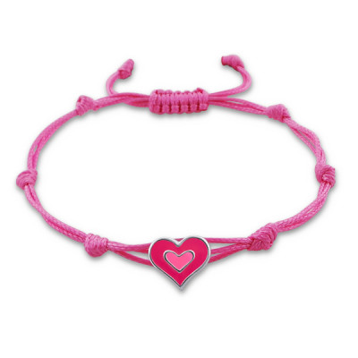 Heart Children's Sterling Silver Bracelet with Epoxy