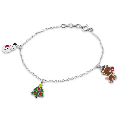 Christmas Children's Sterling Silver Bracelet