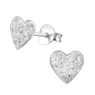 Heart Children's Sterling Silver Ear Studs