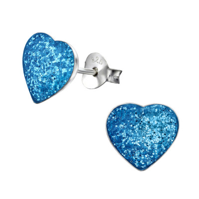 Children's Silver Heart Ear Studs