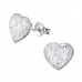 Children's Silver Heart Ear Studs