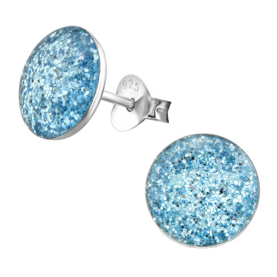 Children's Silver Round Ear Studs