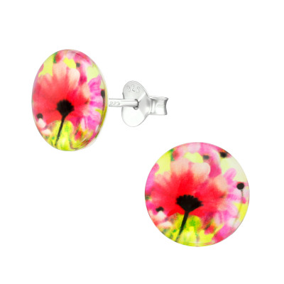 Children's Silver Daisy Ear Studs