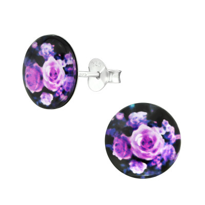 Children's Silver Rose Ear Studs