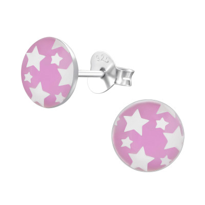 Children's Silver Stars Ear Studs