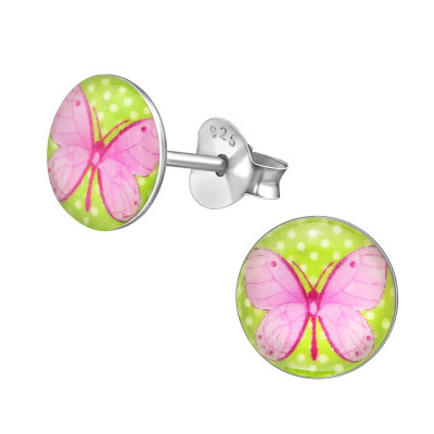 Butterfly Children's Sterling Silver Ear Studs