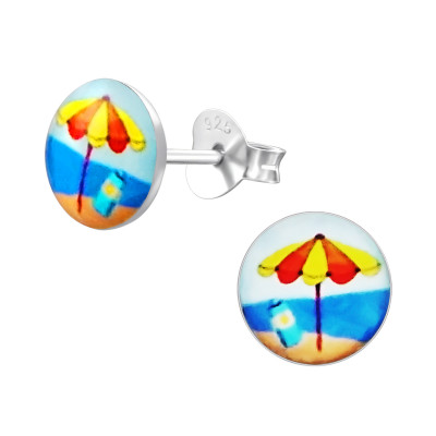 Children's Silver Beach Ear Studs