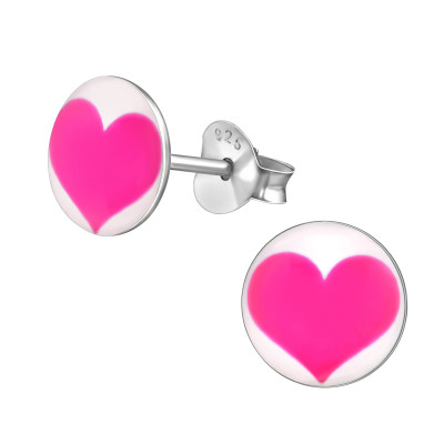 Heart Children's Sterling Silver Ear Studs