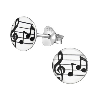 Music Notes Children's Sterling Silver Ear Studs