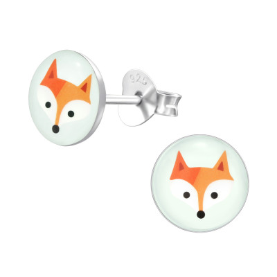 Children's Silver Fox Ear Studs