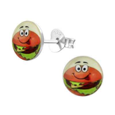 Burger Children's Sterling Silver Ear Studs