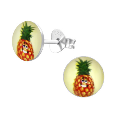 Pineapple Children's Sterling Silver Ear Studs