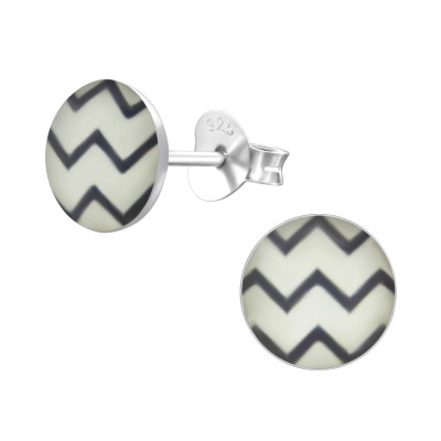 Children's Silver Wave Ear Studs