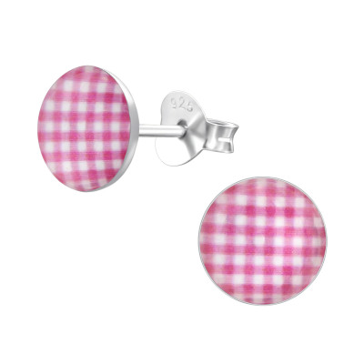 Children's Silver Patterned Ear Studs