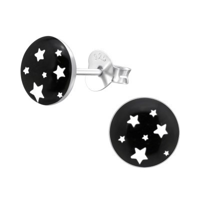 Children's Silver Stars Ear Studs