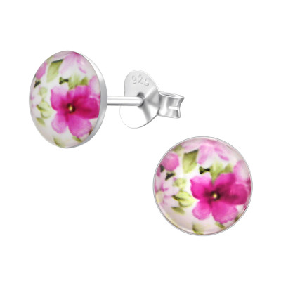 Children's Silver Flowery Ear Studs