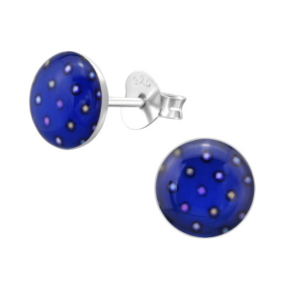 Children's Silver Dotted Ear Studs