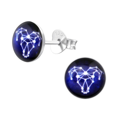 Children's Silver Aries Zodiac Sign Ear Studs