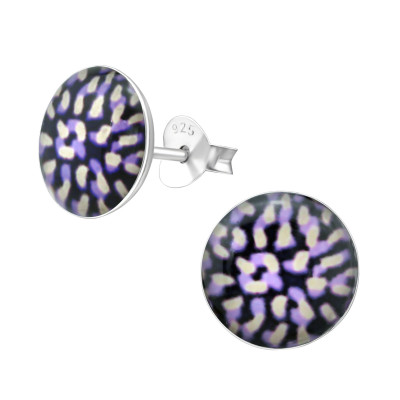 Patterned Children's Sterling Silver Ear Studs