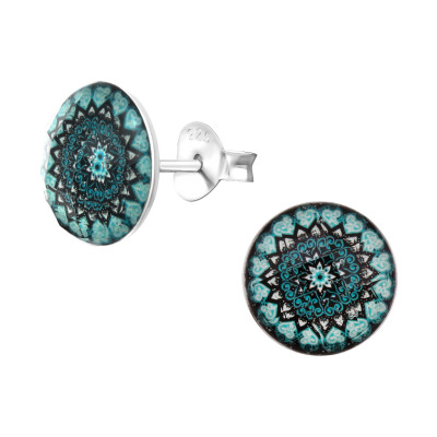 Children's Silver Arabesque Ear Studs