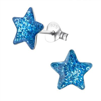 Children's Silver Star Ear Studs