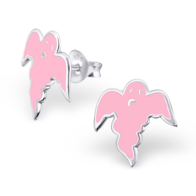 Ghost Children's Sterling Silver Ear Studs with Epoxy