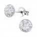 Children's Silver Round Ear Studs