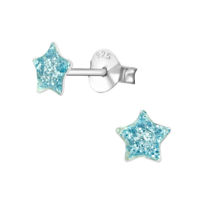 Children's Silver Star Ear Studs