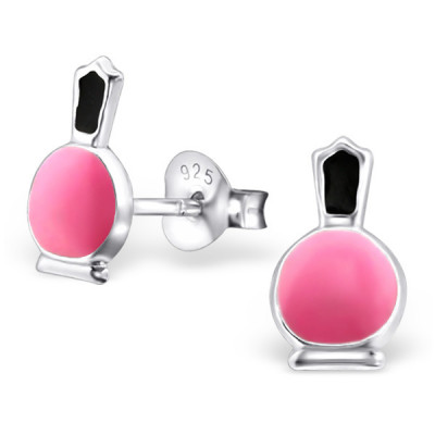 Nail Polish Children's Sterling Silver Ear Studs with Epoxy