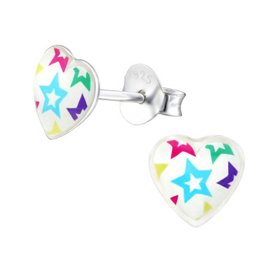 Children's Silver Stars Ear Studs