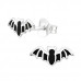 Children's Silver Bat Ear Studs with Epoxy