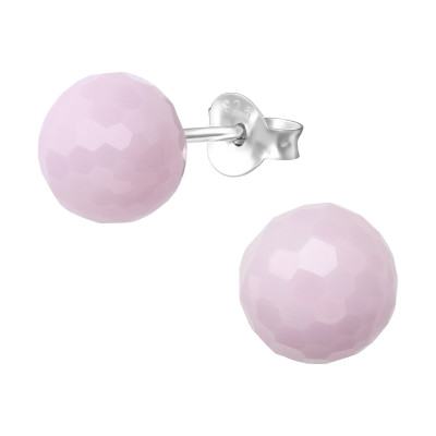 Children's Silver 8mm Round Ear Studs