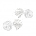 Premium Children's Silver Shell Ear Studs with Crystal and Epoxy