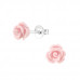 Children's Silver Rose Ear Studs