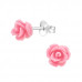 Children's Silver Rose Ear Studs