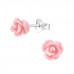 Children's Silver Rose Ear Studs