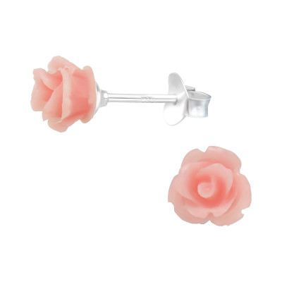 Children's Silver Rose Ear Studs