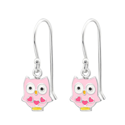 Children's Silver Owl Earrings