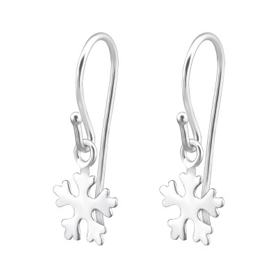 Children's Silver Snowflake Earrings