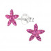 Children's Silver Star Ear Studs with Crystal