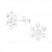 Children's Silver Snowflake Crystal Ear Studs