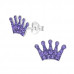 Children's Silver Crown Ear Studs with Crystal