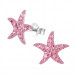 Children's Silver Star Ear Studs with Crystal