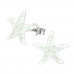 Children's Silver Star Ear Studs with Crystal