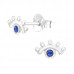 Children's Silver Eye Ear Studs with Crystal