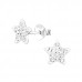 Star Children's Sterling Silver Ear Studs with Crystal