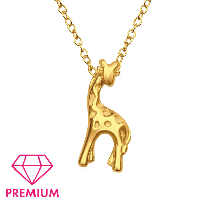 Children's Silver Giraffe Necklace